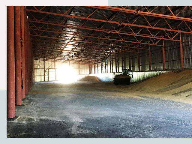 Строительство зернохранилищ в Кызыле