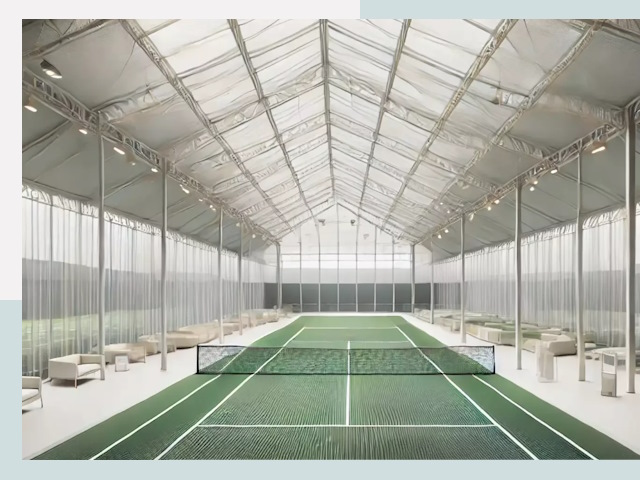 Строительство теннисных кортов в Кызыле