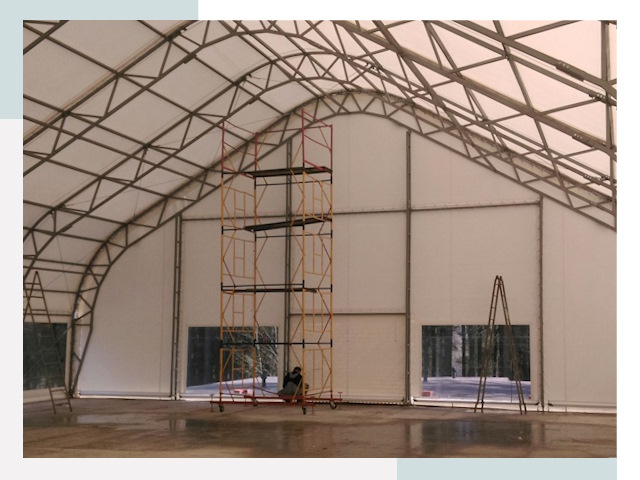 Шатровые ангары в Кызыле