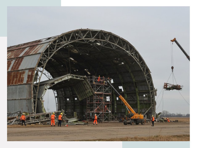 Демонтаж ангаров в Кызыле